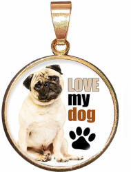 Maria King Love My Dog 2. medál lánccal vagy kulcstartóval (STM-üv-to-42)