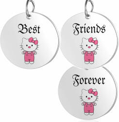 Maria King Best Friends Forever Hello Kitty hármas medál lánccal vagy kulcstartóval (STM-par-k-028-3)