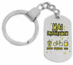 Maria King Mai programom: kávé, bicikli, sörözés! kulcstartó, választható több színben (STM-BGP-ku44)