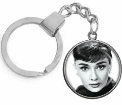 Maria King CARSTON Elegant Audrey Hepburn kulcstartó ezüst vagy arany színben (STM-2021-006-ku)