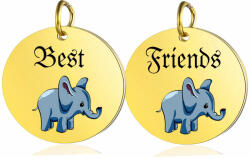 Maria King Best Friends elefántos páros medál láncra, vagy kulcstartóra (többféle) (STM-par-k-029-2)