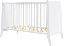 Hubners Patut copii din lemn Hubners Cosmo 120x60 cm alb (PHCOS12AL) - drool Lenjerii de pat bebelusi‎, patura bebelusi