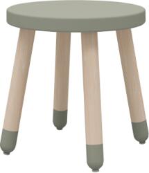 FLEXA Scaun din lemn fara spatar pentru copii gri verde Dots (8210047132)
