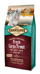 Brit Carnilove Fresh Adult Cat Carp&Trout Sterilised - Ponty és Pisztráng Hússal 6kg ingyenes szállítás