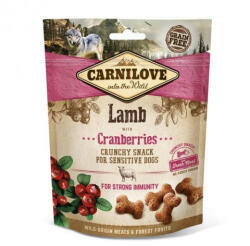 Brit Carnilove Dog Crunchy Snack Lamb & Cranberries- Bárány Hússal és Vörös Áfonyával 200g