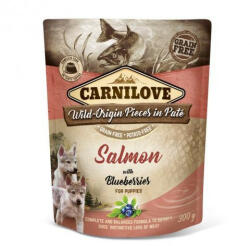 Brit Carnilove Dog Puppy tasakos Paté Salmon with Blueberries - Lazac áfonyával 300g