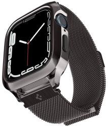 SPIGEN Apple Watch Series 7 45mm metal fit pro fém óra keret (közepesen ütésálló) fekete (ACS04585)