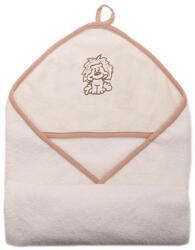 Stella fürdőlepedő hímzett 110x110 drapp oroszlán - babamarket