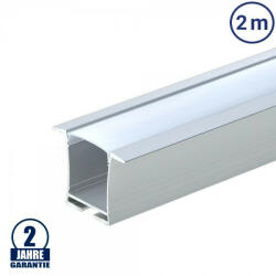 Optonica LED profil süllyesztett mennyezeti eloxált 2m SET OP 5130 (5130) - optonica