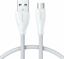 JOYROOM Кабел за бързо зареждане и трансфер на данни Joyroom Surpass Series, USB към micro USB, 2.4A, 0.25m, бял (S-UM018A11) (S-UM018A11W1)
