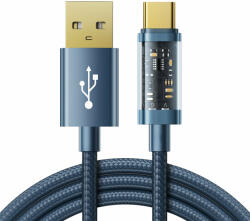 JOYROOM Кабел за зареждане / пренос на данни Joyroom, USB към USB Type C, 3A, 1.2m, Син (S-UC027A12-blue)