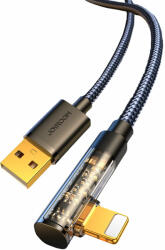 JOYROOM Ъглов кабел за бързо зареждане и трансфер на данни Joyroom, USB към Lightning, 2.4A, 1.2m, черен (S-UL012A6) (S-UL012A6)