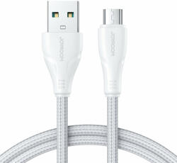 JOYROOM Кабел за бързо зареждане и трансфер на данни Joyroom Surpass Series, USB към micro USB, 2.4A, 2m, бял (S-UM018A11) (S-UM018A112W)