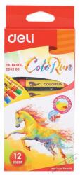 Deli Color Run 12db-os vegyes színű olajpasztell kréta készlet