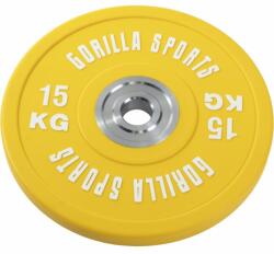 Gorilla Sports Súlytárcsa gumírozott 15 kg - kokiskashop - 72 590 Ft