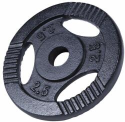 Gorilla Sports Öntöttvas súlytárcsa fekete 2, 5 kg (100542-00019-0007) - kokiskashop Súlytárcsa