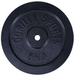 Gorilla Sports Öntöttvas súlytárcsa fekete 5 kg