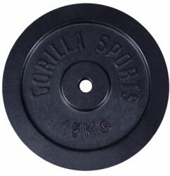 Gorilla Sports Öntöttvas súlytárcsa 15 kg - kokiskashop - 24 190 Ft