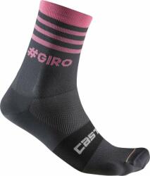 Castelli Giro 13 Stripe Sock Gray/Rosa 2XL Kerékpáros zoknik