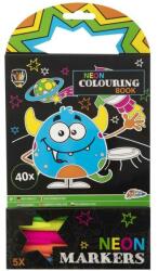 Grafix Carte de colorat neon cu 5 carioci incluse Grafix GR150079 (B370810) Carte de colorat
