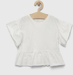 Zippy tricou de bumbac pentru copii culoarea alb PPYX-TSG0KN_00X