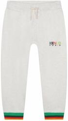 Kenzo kids pantaloni de trening din bumbac pentru copii culoarea bej, cu imprimeu PPYX-SPB05L_08X
