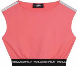 KARL LAGERFELD bluza copii culoarea roz, neted PPYX-BDG02O_38X