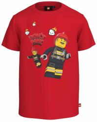 LEGO® tricou de bumbac pentru copii City culoarea rosu, cu imprimeu PPYX-TSB09N_33X