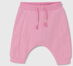 United Colors of Benetton pantaloni de trening pentru bebeluși culoarea roz, neted PPYX-SPK01M_30X