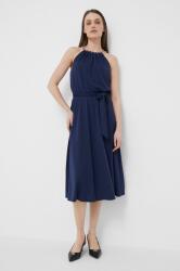 Ralph Lauren rochie culoarea albastru marin, midi, evazati PPYX-SUD236_59X