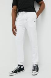 Hugo pantaloni de trening din bumbac culoarea alb, uni 50489617 PPYX-SPM0IW_00X
