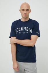 Columbia tricou din bumbac Rockaway River culoarea bleumarin, cu imprimeu 2022181 PPYX-TSM1E4_59X