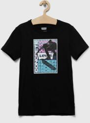 Levi's tricou de bumbac pentru copii culoarea negru, cu imprimeu PPYX-TSK04K_99X