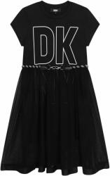 DKNY rochie fete culoarea negru, midi, evazati PPYX-SUG0FI_99X