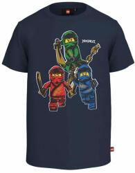 LEGO® tricou de bumbac pentru copii x Ninjago culoarea albastru marin, cu imprimeu PPYX-TSB09P_59X