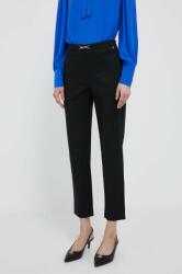 Artigli pantaloni femei, culoarea negru, drept, medium waist PPYX-SPD14K_99X