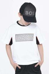 HUGO BOSS tricou copii culoarea alb, cu imprimeu PPYX-TSB0H8_00X