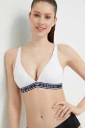Emporio Armani Underwear sutien culoarea alb, neted PPYX-BID0NT_00X