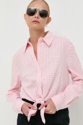 GUESS camasa femei, culoarea roz, cu guler clasic, regular PPYX-KDD057_03X