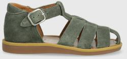 Pom D'api sandale din piele intoarsa pentru copii culoarea verde PPYX-OBK0ZZ_96X