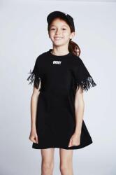 DKNY șapcă din bumbac pentru copii culoarea negru, cu imprimeu PPYX-CAG04D_99X