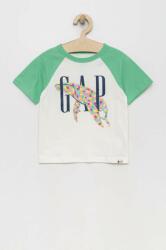 GAP tricou de bumbac pentru copii culoarea verde, cu imprimeu PPYX-TSB0ED_77X