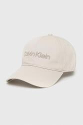 Calvin Klein șapcă de baseball din bumbac culoarea gri, cu imprimeu PPYX-CAM02F_90X