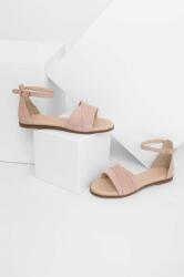 Answear Lab sandale din piele intoarsa femei, culoarea roz BPYX-OBD03G_30X