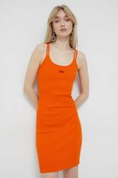 HUGO BOSS rochie culoarea portocaliu, mini, mulata PPYX-SUD1EF_23X