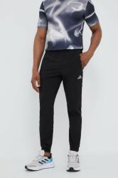 adidas Performance pantaloni de alergare culoarea negru, neted PPYX-SPM03R_99X