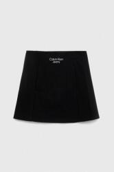 Calvin Klein fusta fete culoarea negru, mini, evazati PPYX-SDG01T_99X