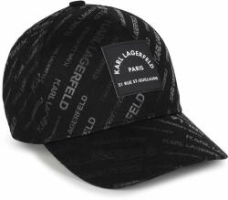Karl Lagerfeld șapcă din bumbac pentru copii culoarea negru, modelator PPYX-CAG048_99X