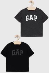 GAP tricou de bumbac pentru copii 2-pack culoarea negru, cu imprimeu PPYX-TSB0E2_99X