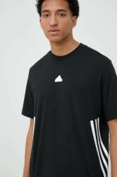 Adidas tricou din bumbac culoarea negru, cu imprimeu PPYX-TSM08F_99X
